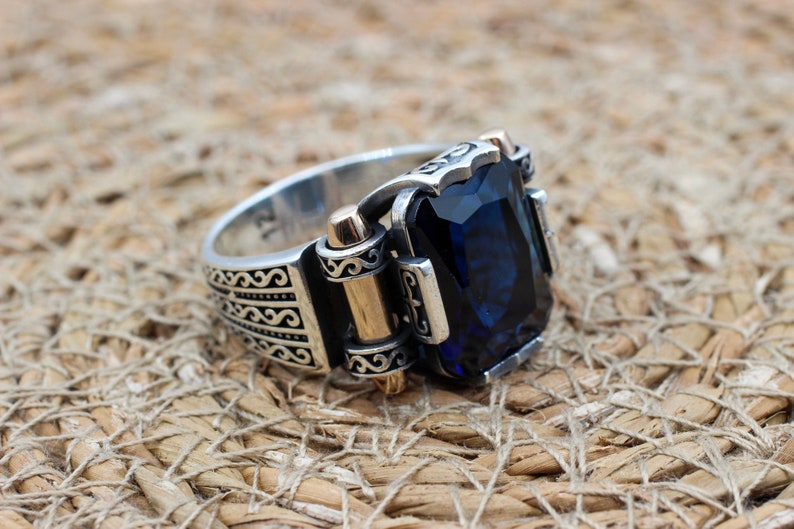 Sapphire Ring Silver-Turkish