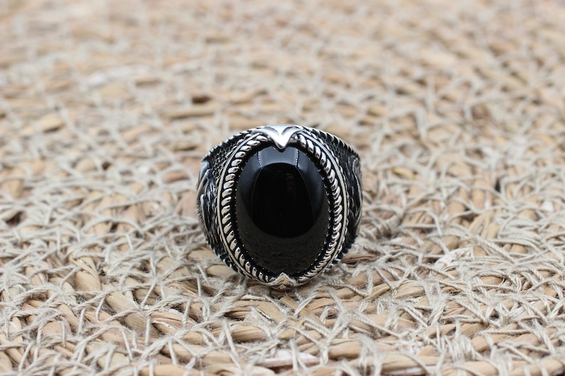 Onyx Silver ring-Skyhunter