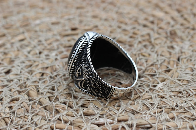 Onyx Silver ring-Skyhunter