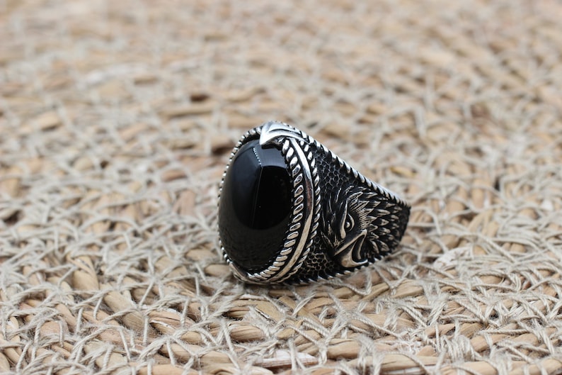 Onyx Silver ring-Skyhunter