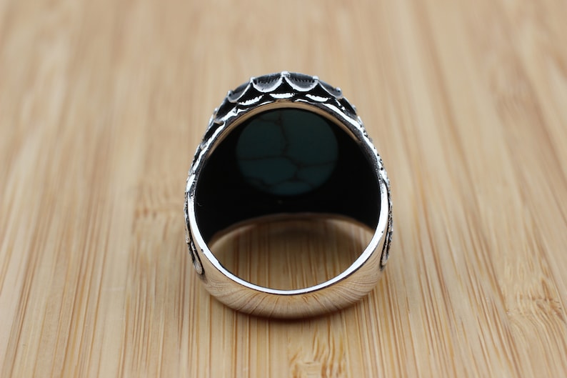 Turquoise Silver ring for Men Renewal