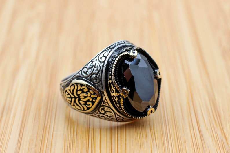 Onyx Silver ring-Ottoman Design