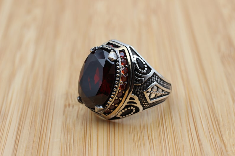 Ruby Silver ring-Inner Flame