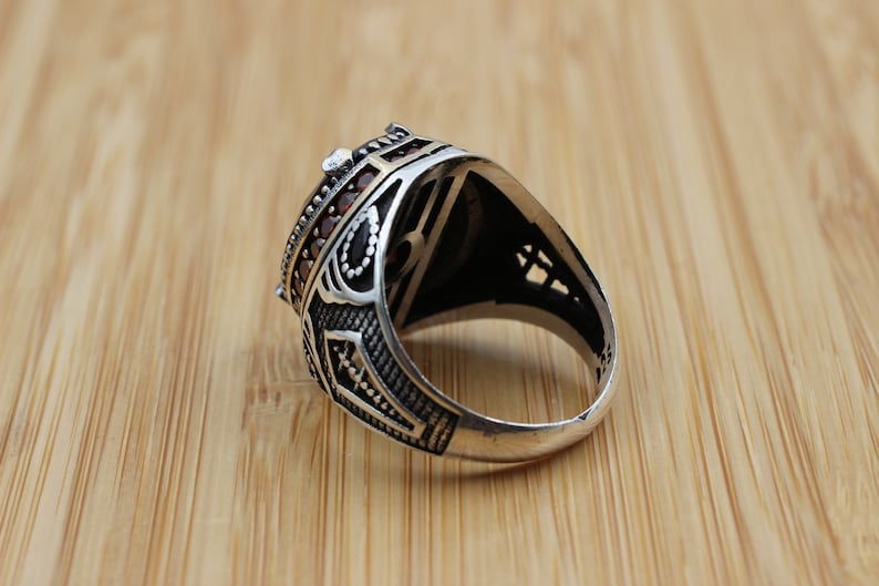 Ruby Silver ring-Inner Flame