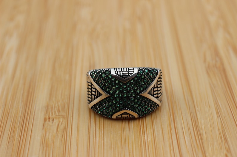 Emerald Silver ring-Emerald Echo