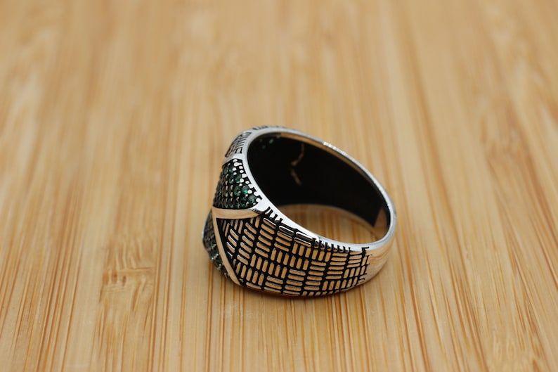 Emerald Silver ring-Emerald Echo