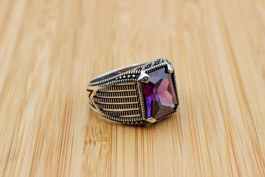 Amethyst Silver ring-Daydreamer