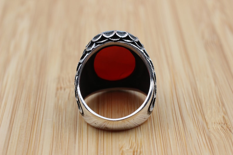 Aqeeq Silver ring for Men Guardian