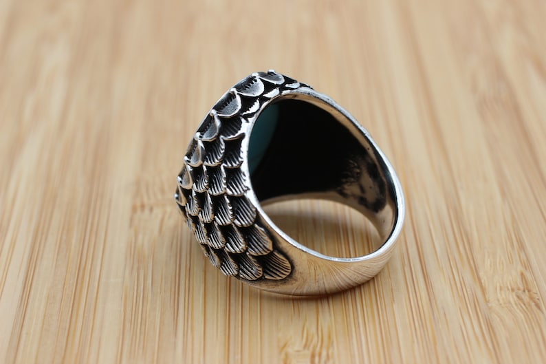 Turquoise Silver ring for Men Renewal