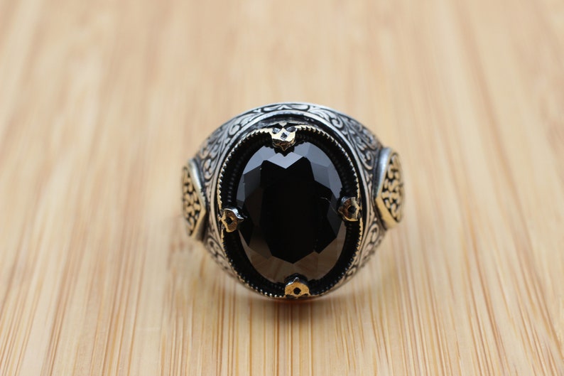 Onyx Silver ring-Ottoman Design