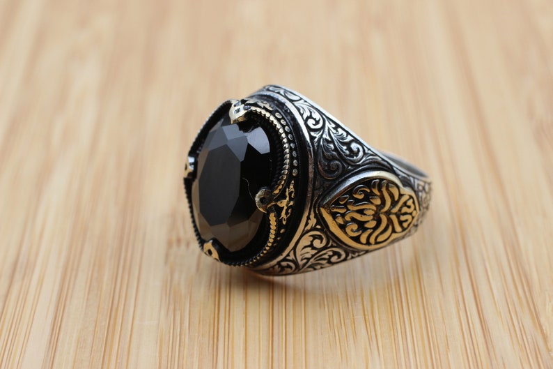 Onyx Silver ring-Ottoman Design