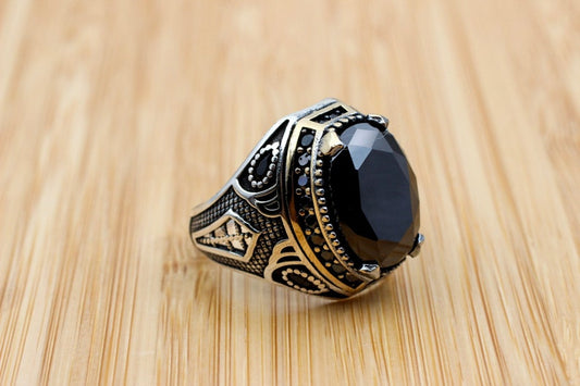 Onyx Silver ring-Turkish Design