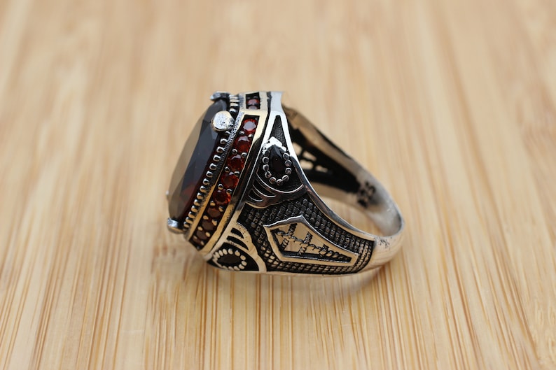 Ruby Silver ring-Inner Flame