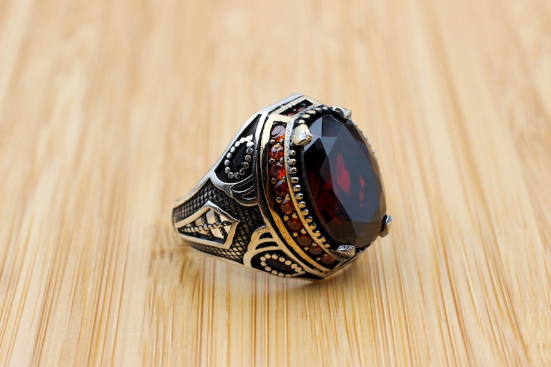 Ruby Silver ring-Inner Flame