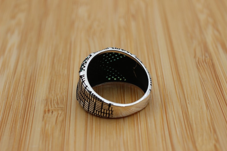 Emerald Silver ring-Emerald Echo