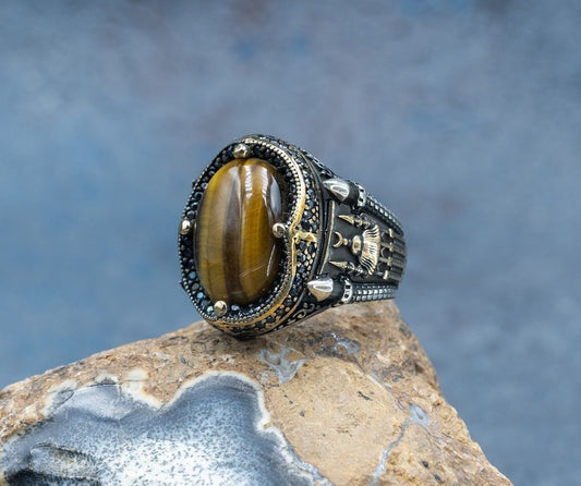 Tiger eye Silver ring Hagia Sophia