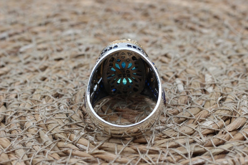 Aquamarine Silver ring-Blue Blade