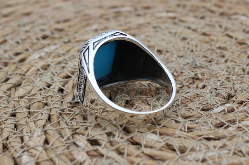 Turquoise Silver ring for Men Standard