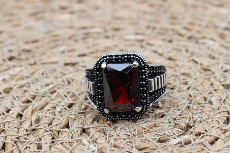 Ruby Silver Ring-Arabian Prince