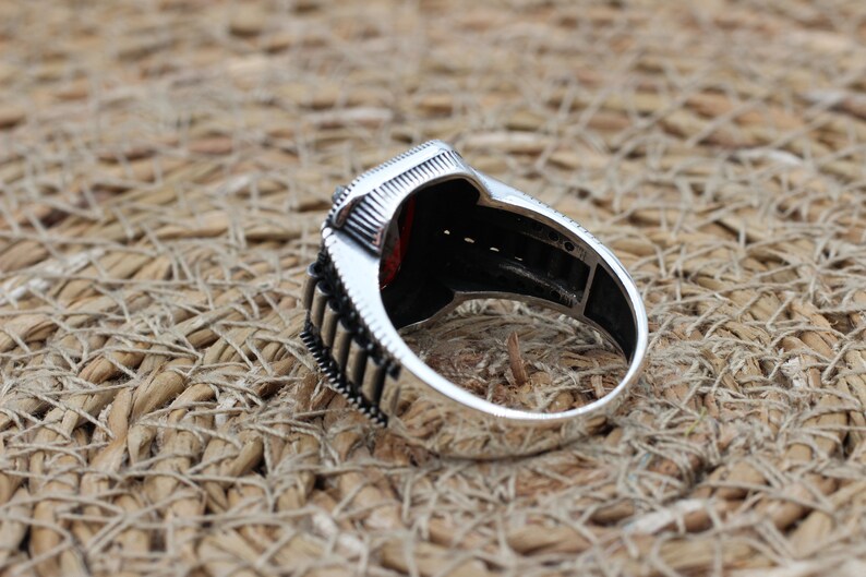 Ruby Silver Ring-Arabian Prince