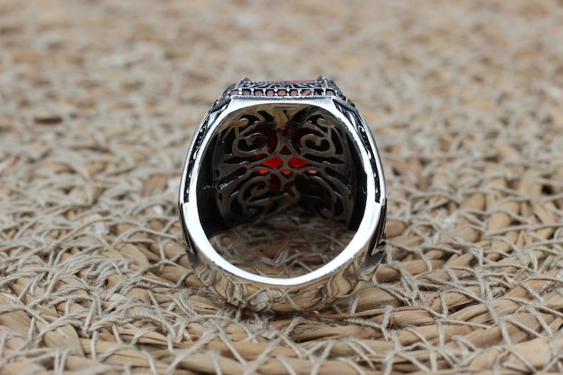 Ruby Silver Ring-Hunter