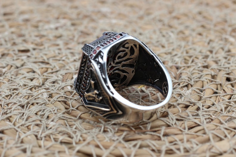 Ruby Silver Ring-Hunter