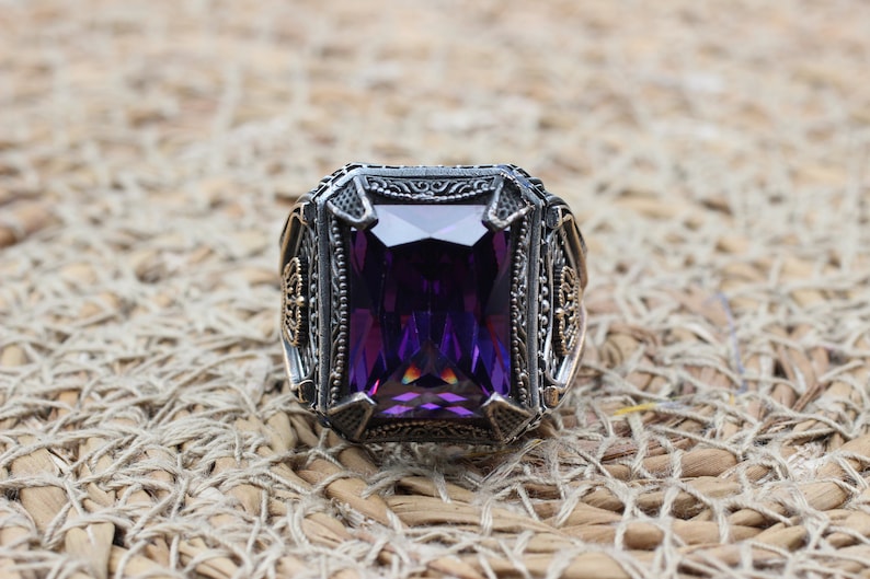 Amethyst Silver ring-Crown Jewel