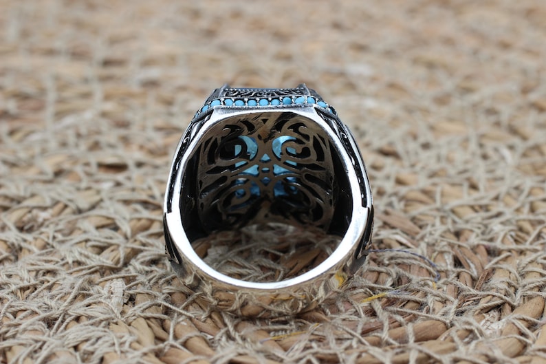 Aquamarine Silver ring-Royal Seal