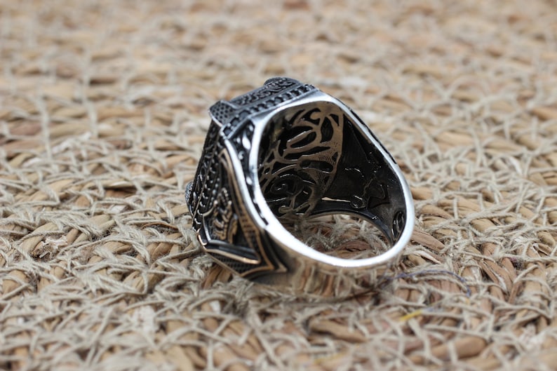 Onyx Silver ring-Crown of Shadows