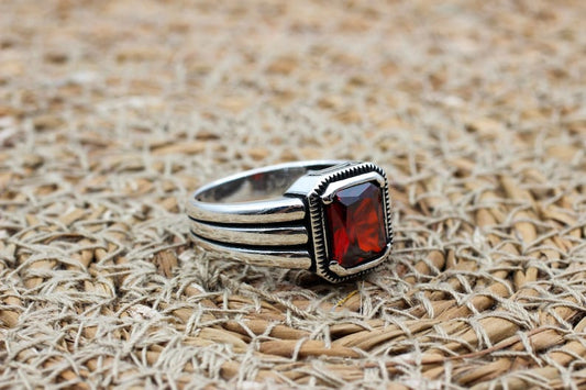 Ruby Silver Ring-Standard