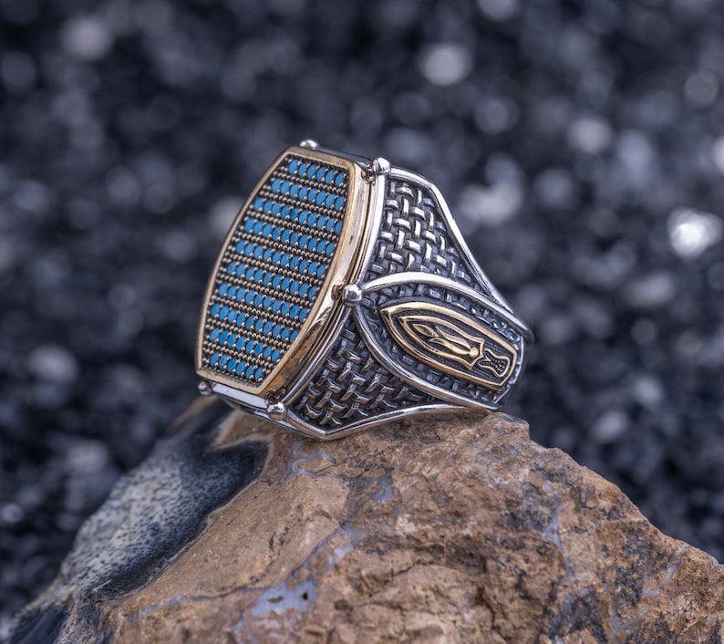 Micro Turquoise Silver Ring