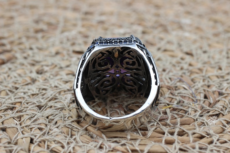 Amethyst Silver ring-Crown Jewel