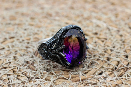 Tourmaline Silver Ring-Magic Hues