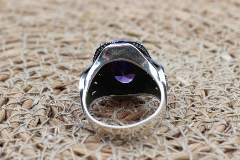 Amethyst Silver ring-Clear Mind