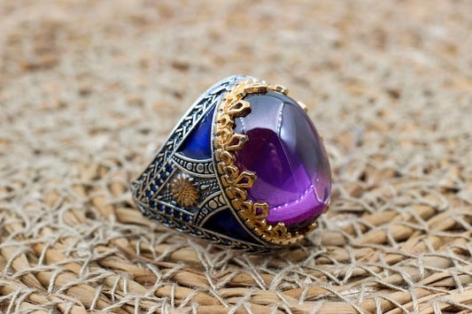 Amethyst Silver ring-Harmony