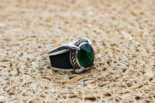 Emerald Silver ring-Destiny