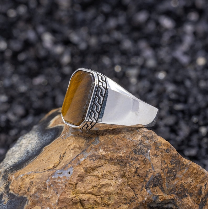 Tiger eye Silver ring Standard