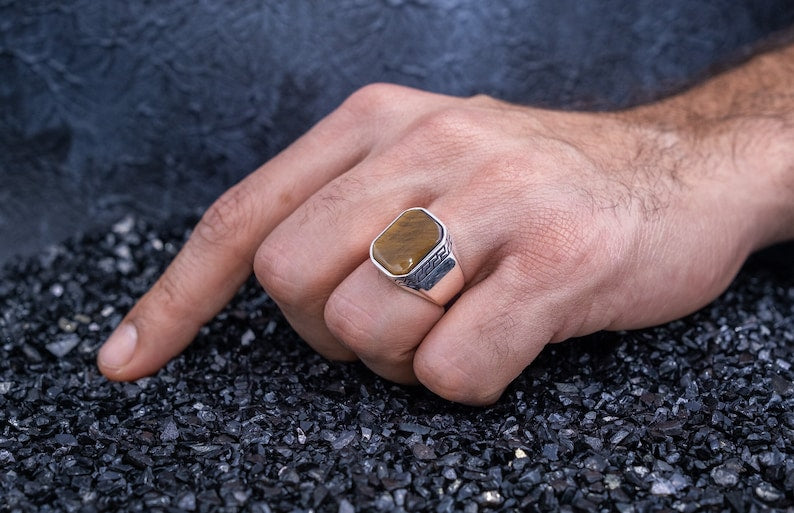 Tiger eye Silver ring Standard