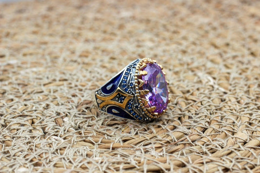 Amethyst Silver ring-Turkish2