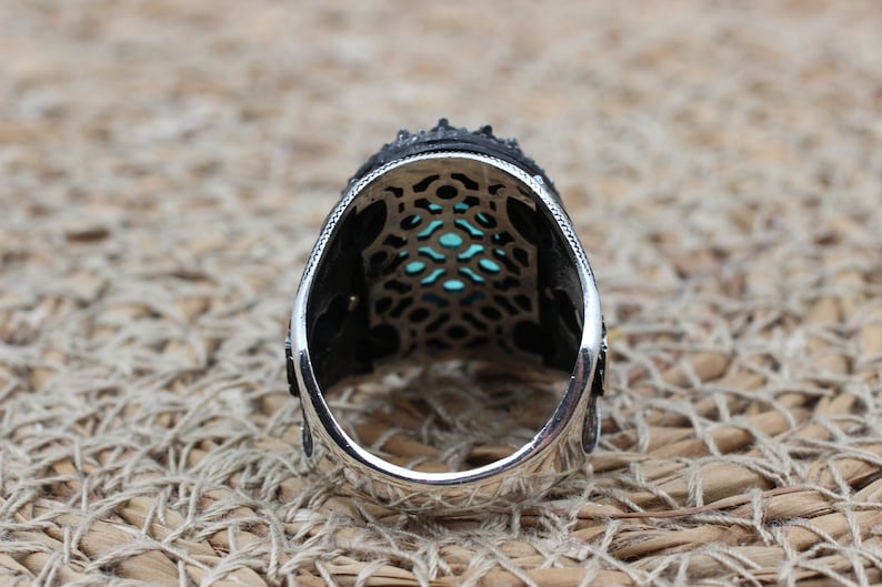 Tourmaline Ring Silver-Blue Wave