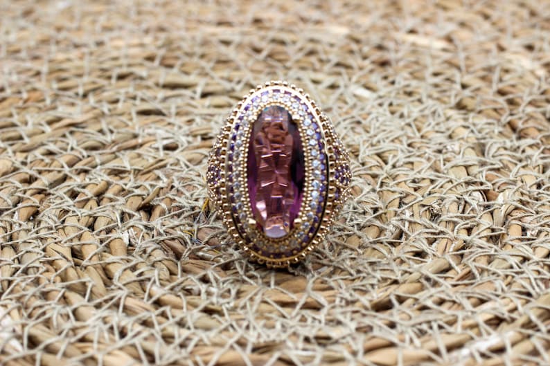 Amethyst Queen Women's Silver Ring