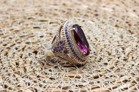 Amethyst Queen Women's Silver Ring