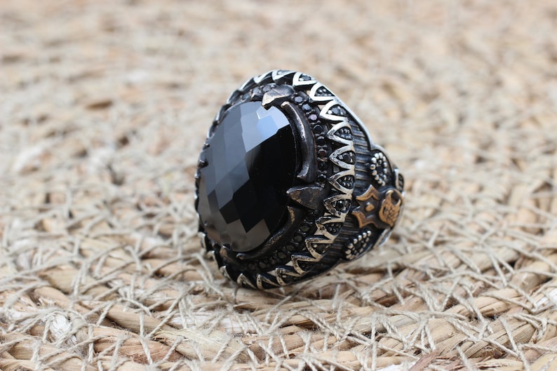 Onyx Silver ring-Sultans Warrior