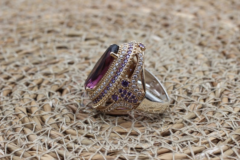 Amethyst Queen Women's Silver Ring