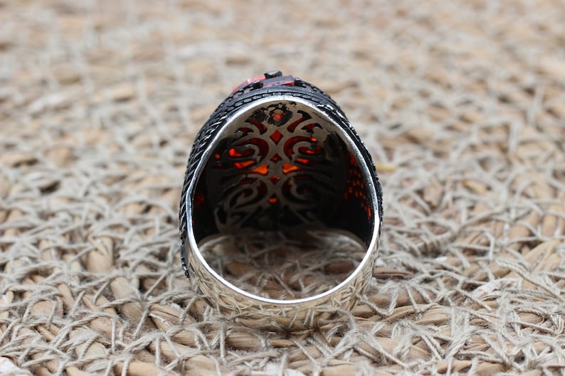 Ruby Silver Ring-Kırmızı Elmas