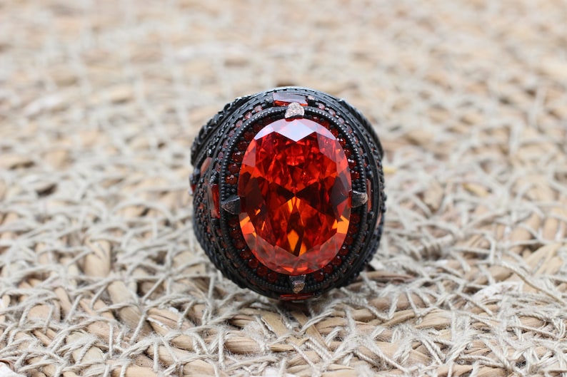 Ruby Silver Ring-Kırmızı Elmas