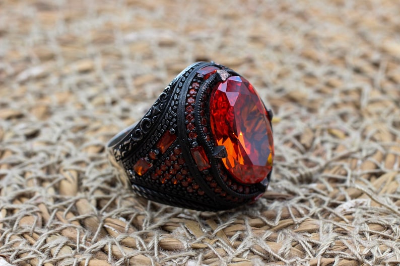 Ruby Silver Ring-Kırmızı Elmas