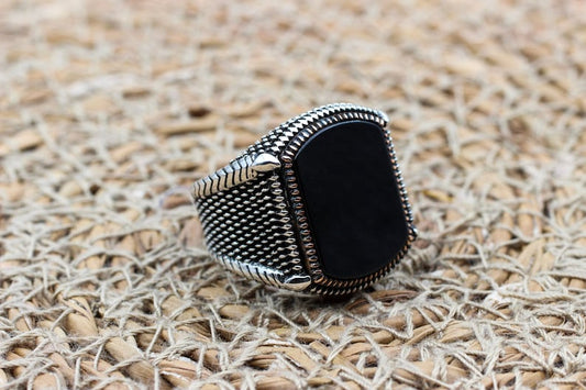 Onyx Silver ring-Gentlemen