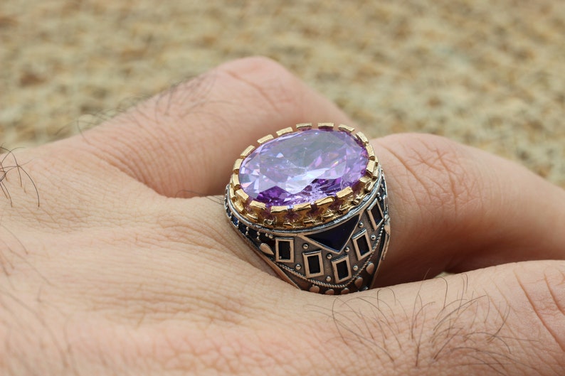 Amethyst Silver ring-Royal Velvet