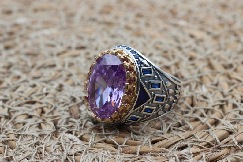 Amethyst Silver ring-Royal Velvet